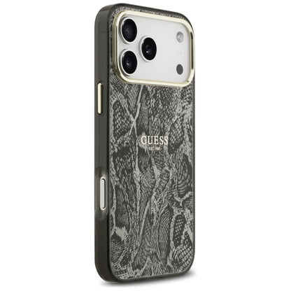 Puzdro MagSafe pre Apple iPhone 17 Pro Max, Guess, Python Pattern, Čierne