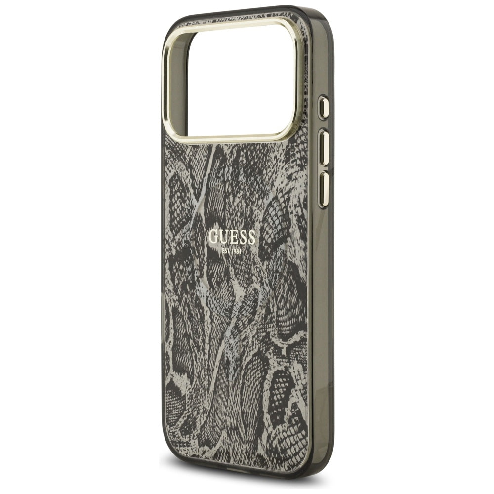 Puzdro MagSafe pre Apple iPhone 17 Pro Max, Guess, Python Pattern, Čierne