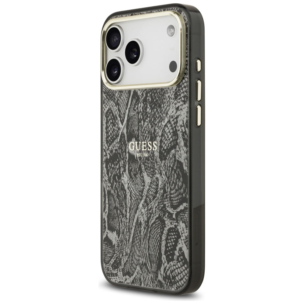 Puzdro MagSafe pre Apple iPhone 17 Pro Max, Guess, Python Pattern, Čierne