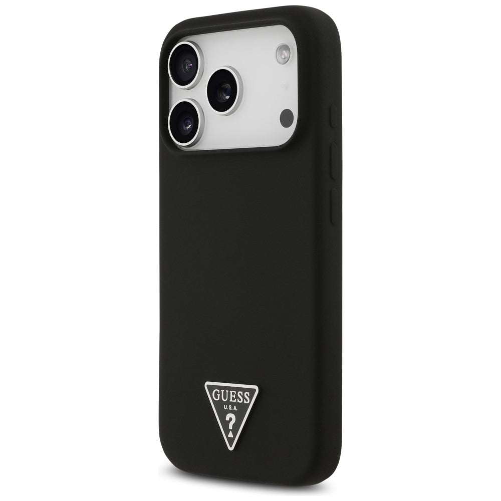 Puzdro MagSafe pre Apple iPhone 17 Pro Max, Guess, Triangle Logo, Čierne