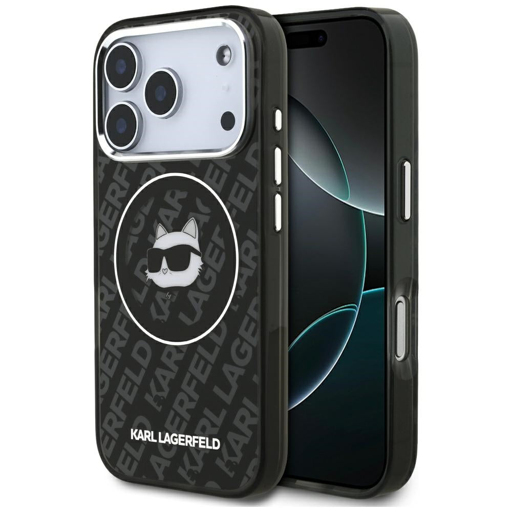 Puzdro MagSafe pre Apple iPhone 17 Pro Max, Karl Lagerfeld, IML Choupette`s Head, Čierne