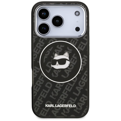 Puzdro MagSafe pre Apple iPhone 17 Pro Max, Karl Lagerfeld, IML Choupette`s Head, Čierne