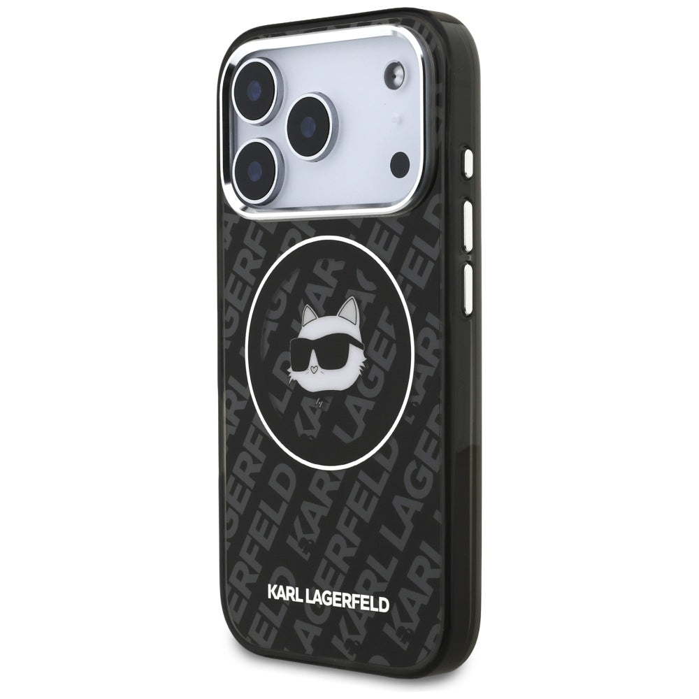 Puzdro MagSafe pre Apple iPhone 17 Pro Max, Karl Lagerfeld, IML Choupette`s Head, Čierne