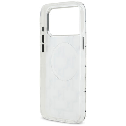 Puzdro MagSafe pre Apple iPhone 17 Pro Max, Karl Lagerfeld, IML KL Monogram, Biela