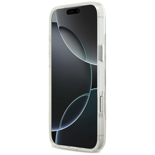 Puzdro MagSafe pre Apple iPhone 17 Pro Max, Karl Lagerfeld, IML Sketch Logo Glitter Karl & Choupette, Transparentné