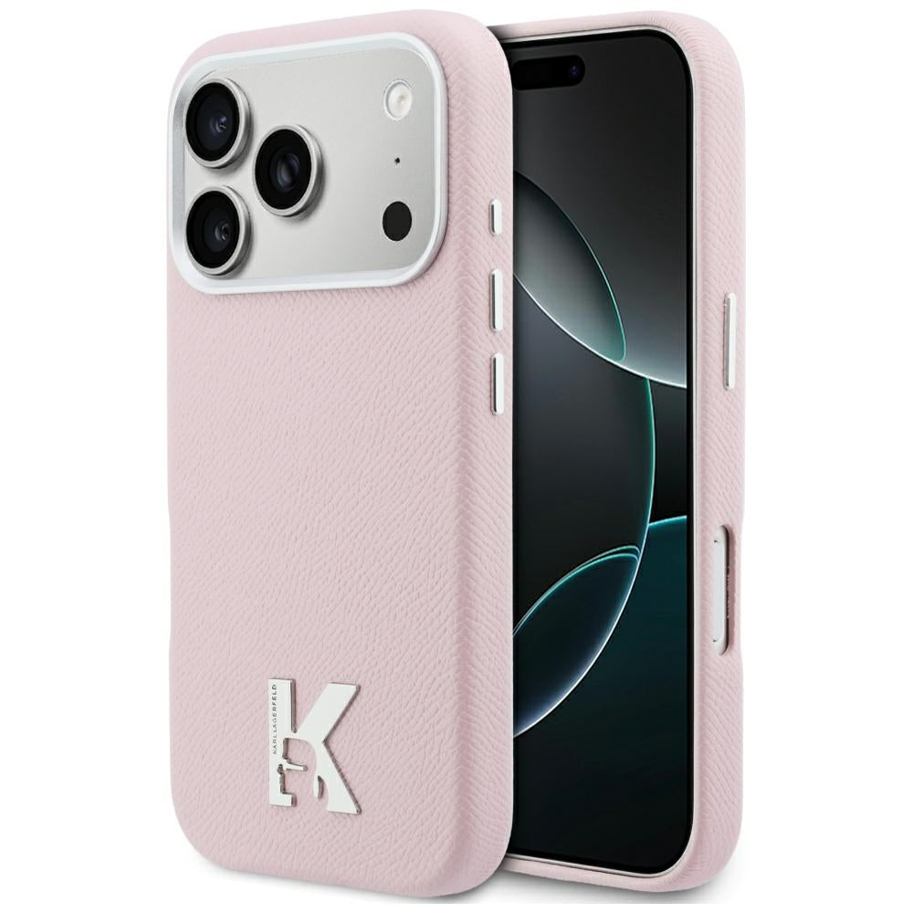 Puzdro MagSafe pre Apple iPhone 17 Pro Max, Karl Lagerfeld, Karl Head Logo, Ružová