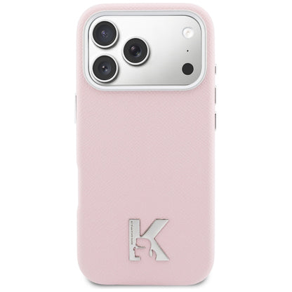 Puzdro MagSafe pre Apple iPhone 17 Pro Max, Karl Lagerfeld, Karl Head Logo, Ružová
