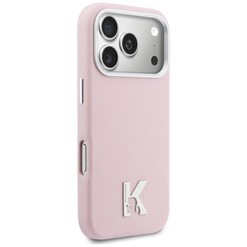 Puzdro MagSafe pre Apple iPhone 17 Pro Max, Karl Lagerfeld, Karl Head Logo, Ružová