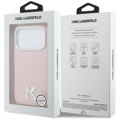 Puzdro MagSafe pre Apple iPhone 17 Pro Max, Karl Lagerfeld, Karl Head Logo, Ružová
