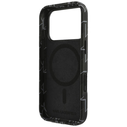 MagSafe Case for Apple iPhone 17 Pro Max, Karl Lagerfeld, KL Monogram Logo, Black