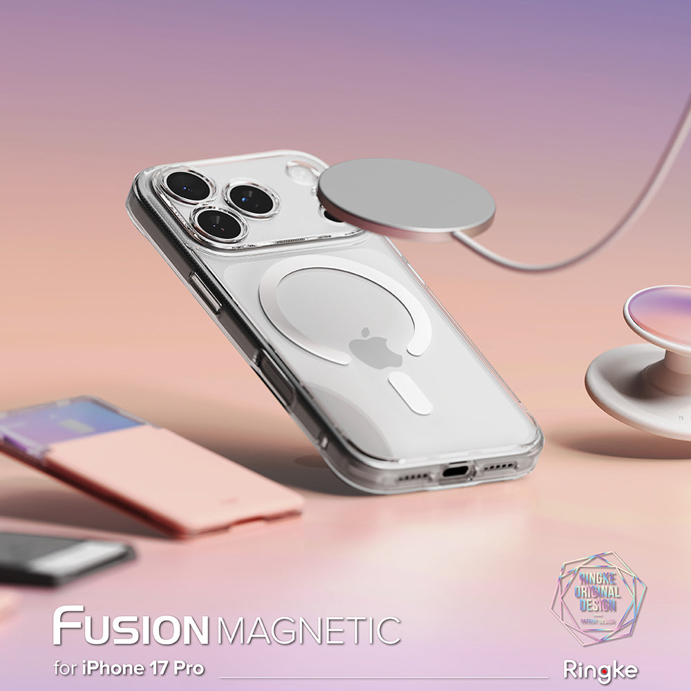 Puzdro MagSafe pre Apple iPhone 17 Pro Max, Ringke, Fusion, Transparentné