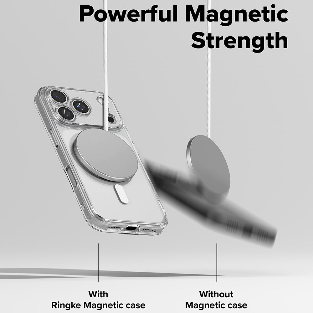 Puzdro MagSafe pre Apple iPhone 17 Pro Max, Ringke, Fusion, Transparentné