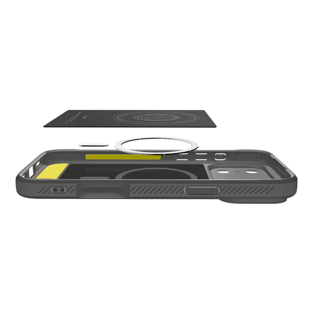 Puzdro MagSafe pre Apple iPhone 17 Pro Max, Spigen, Rugged Armor, Sivé
