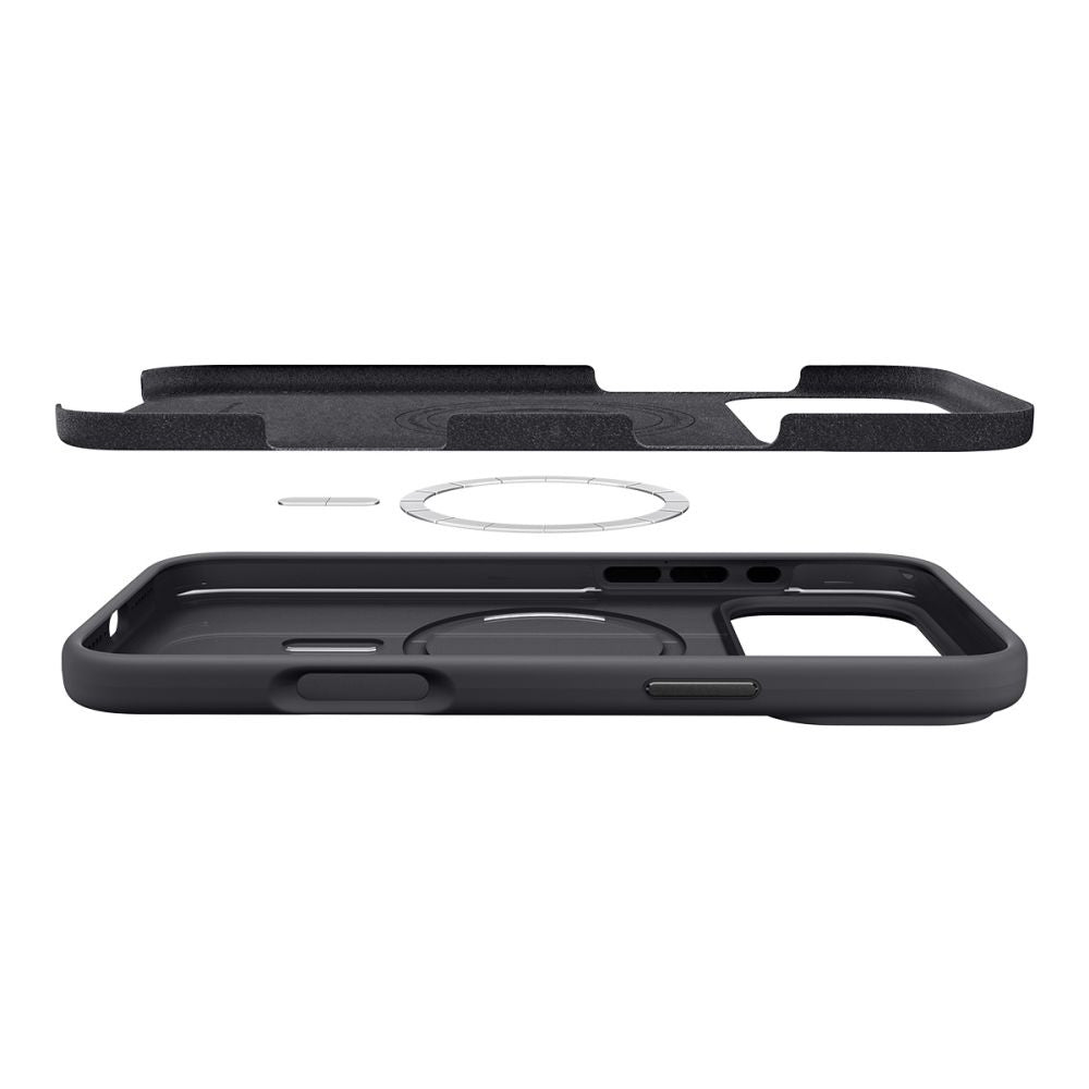 Puzdro MagSafe pre Apple iPhone 17 Pro Max, Spigen, Silicone Fit, Čierne