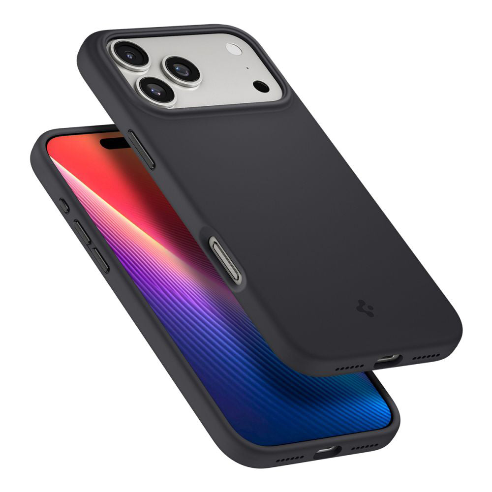 Puzdro MagSafe pre Apple iPhone 17 Pro Max, Spigen, Silicone Fit, Čierne