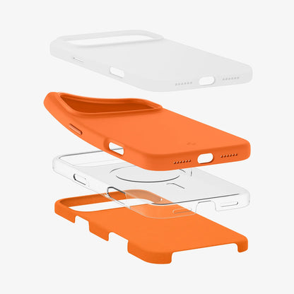 MagSafe puzdro pre Apple iPhone 17 Pro Max, Spigen, Silicone Fit, Oranžové ACS11378