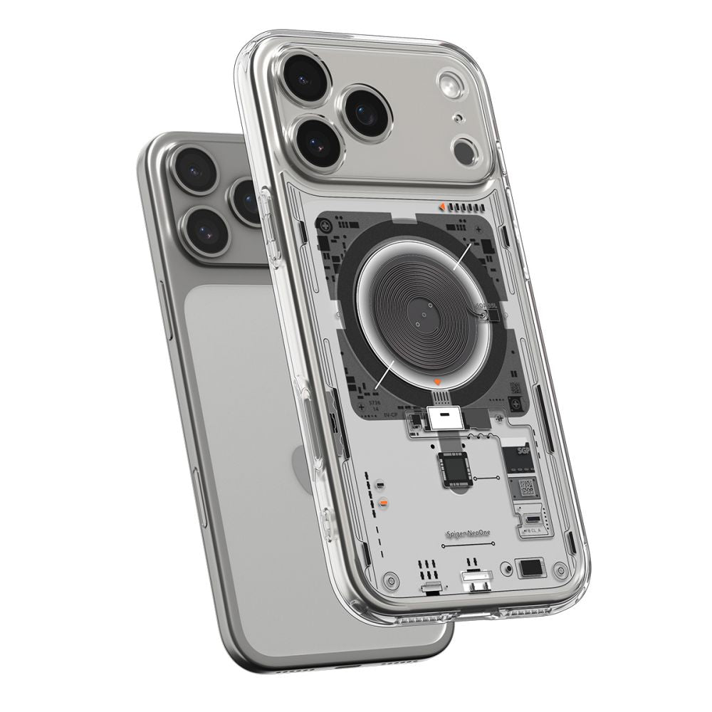 Puzdro MagSafe pre Apple iPhone 17 Pro Max, Spigen, Ultra Hybrid Neo One, Priehľadné