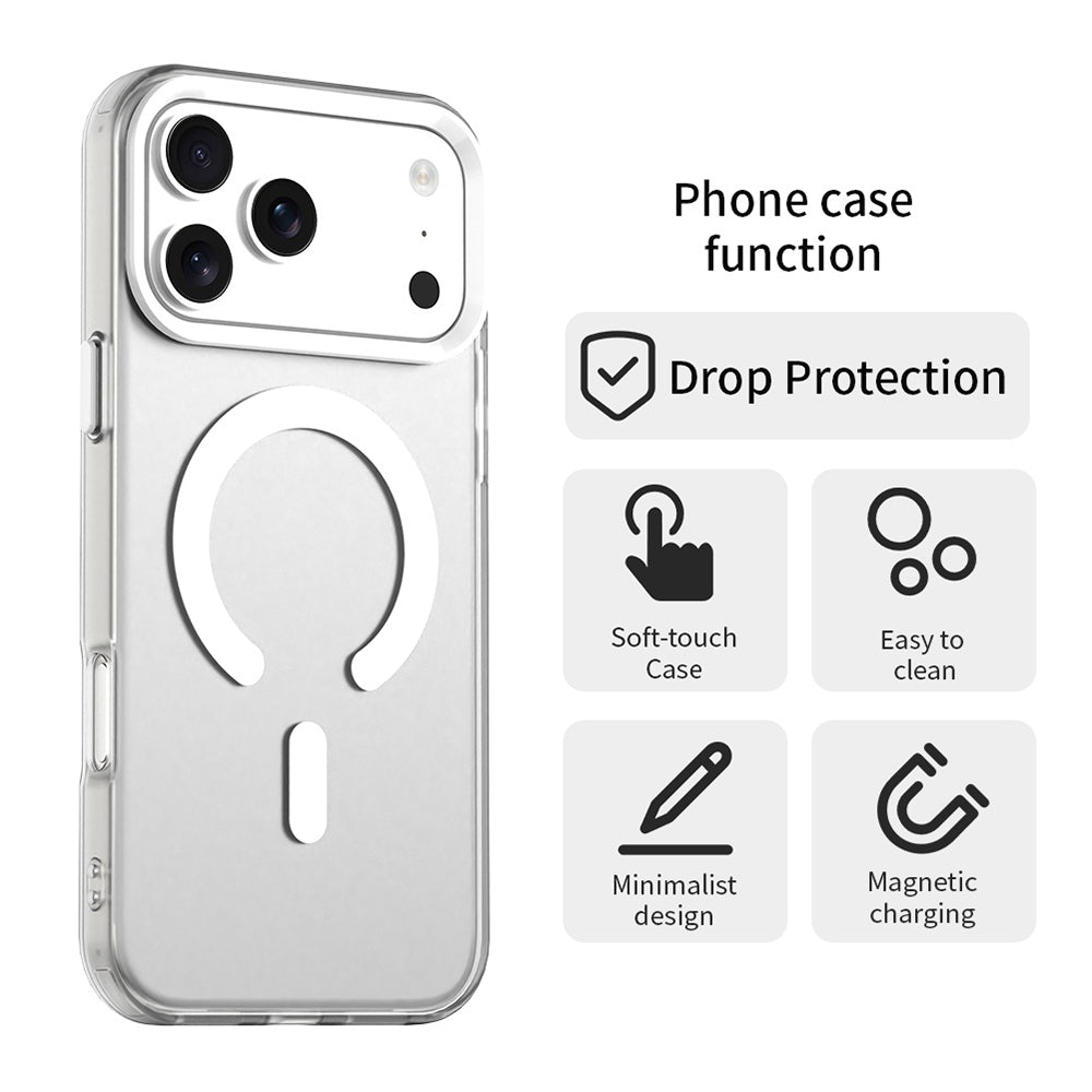 Puzdro MagSafe pre Apple iPhone 17 Pro Max, Techsuit, CandyCase, Biela