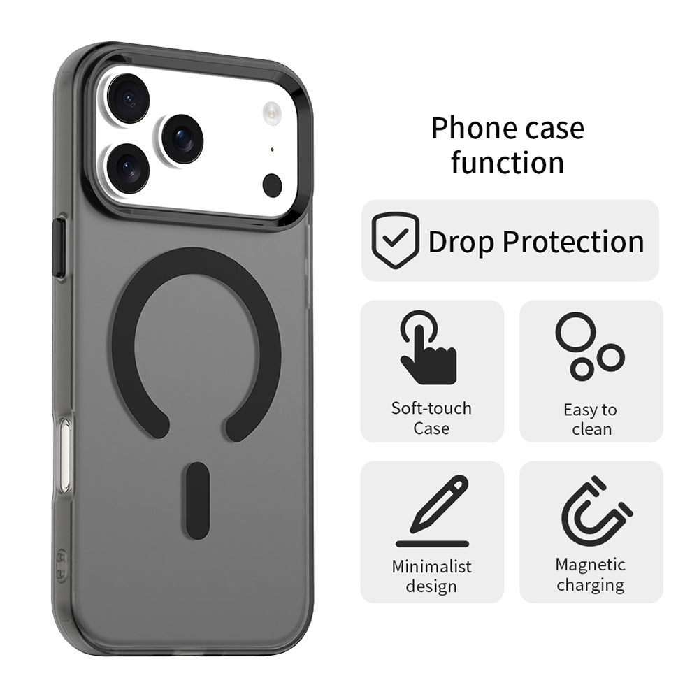 Puzdro MagSafe pre Apple iPhone 17 Pro Max, Techsuit, CandyCase, Čierne