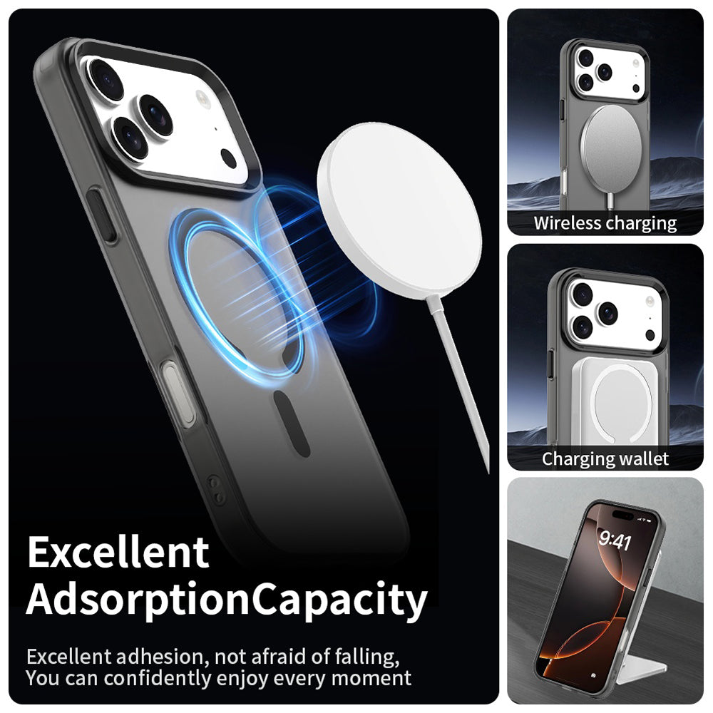 Puzdro MagSafe pre Apple iPhone 17 Pro Max, Techsuit, CandyCase, Čierne