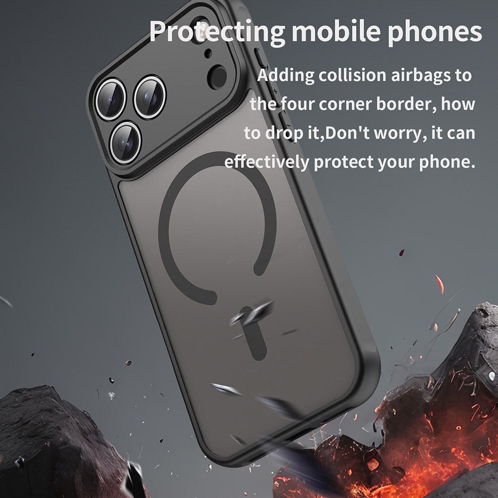 Puzdro MagSafe pre Apple iPhone 17 Pro Max, Techsuit, HaloFrost II, Čierne