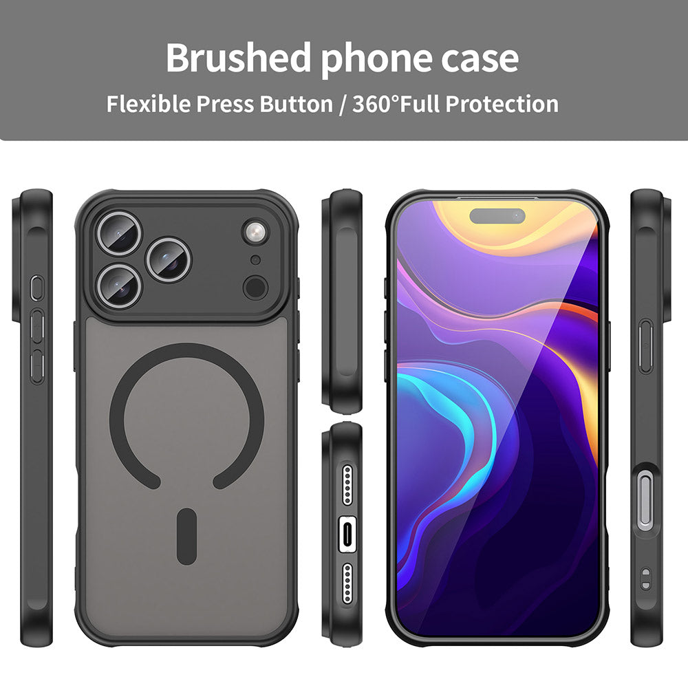 Puzdro MagSafe pre Apple iPhone 17 Pro Max, Techsuit, HaloFrost II, Čierne