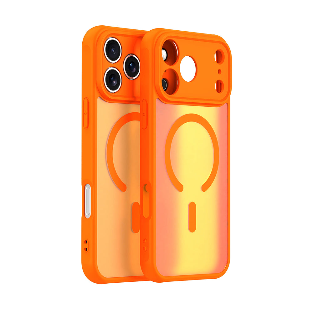 MagSafe Case for Apple iPhone 17 Pro Max, Techsuit, HaloFrost II, Orange