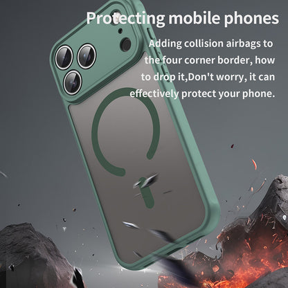 Puzdro MagSafe pre Apple iPhone 17 Pro Max, Techsuit, HaloFrost II, Zelená