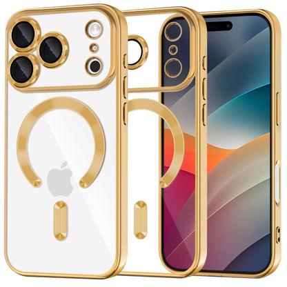 Puzdro MagSafe pre Apple iPhone 17 Pro Max, Techsuit, Luxury Crystal, Zlaté