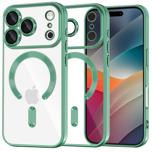 Puzdro MagSafe pre Apple iPhone 17 Pro Max, Techsuit, Luxury Crystal, Svetlozelená