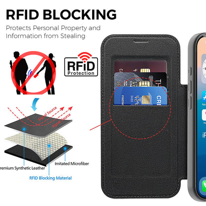 Puzdro MagSafe pre Apple iPhone 17 Pro Max, Techsuit, SmartMag Book, Fialové