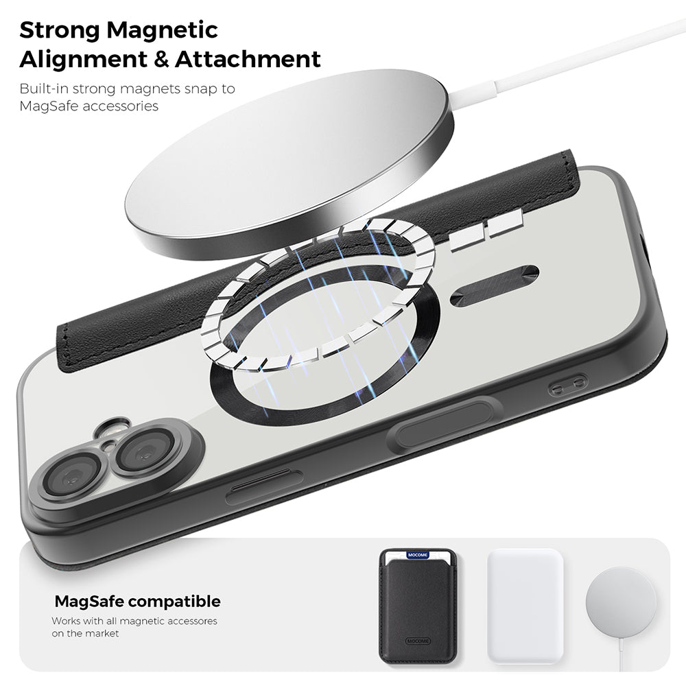 Puzdro MagSafe pre Apple iPhone 17 Pro Max, Techsuit, SmartMag Book, Čierne