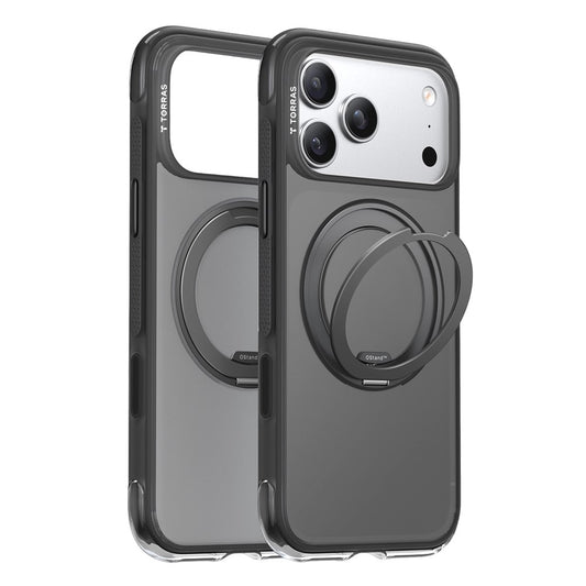 MagSafe puzdro pre Apple iPhone 17 Pro Max, Torras, Ostand O3 Air, Sivá