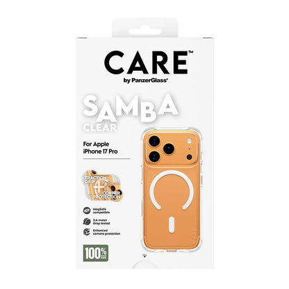 Puzdro MagSafe pre Apple iPhone 17 Pro, PanzerGlass, Care Fashionable, Biela Transparentná