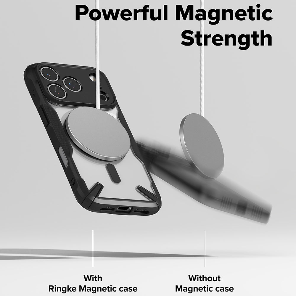 Puzdro MagSafe pre Apple iPhone 17 Pro, Ringke, Fusion X, Čierne