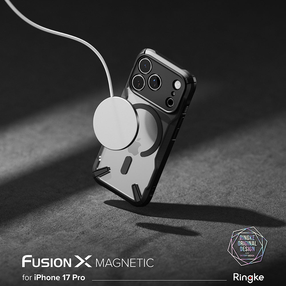 Puzdro MagSafe pre Apple iPhone 17 Pro, Ringke, Fusion X, Čierne