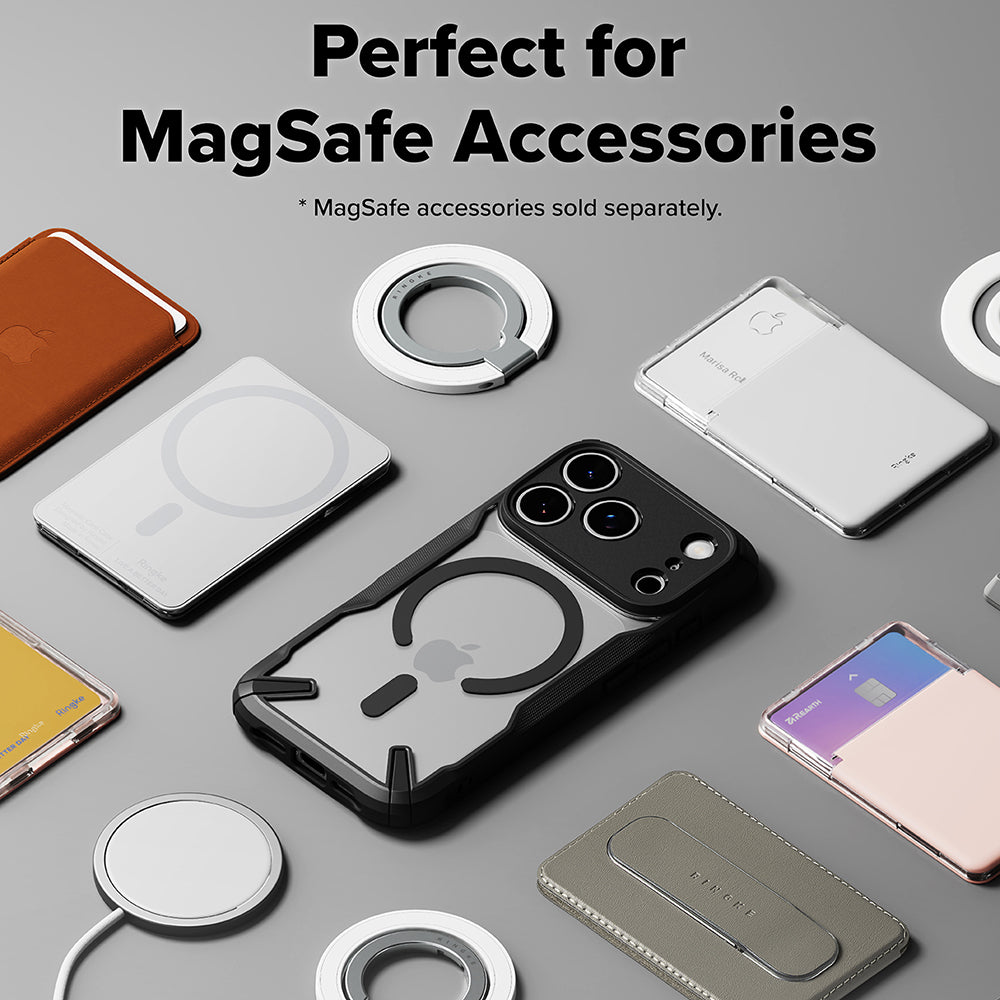 Puzdro MagSafe pre Apple iPhone 17 Pro, Ringke, Fusion X, Čierne
