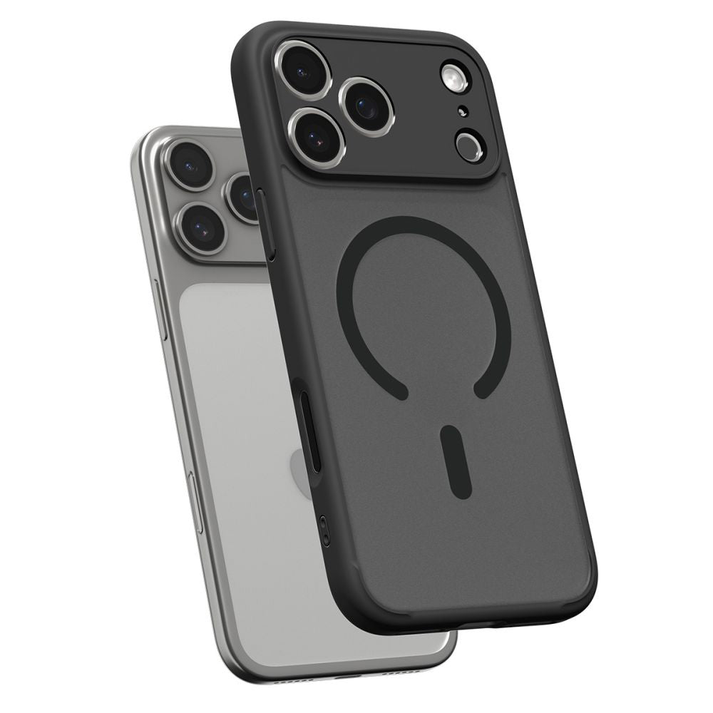 Puzdro MagSafe pre Apple iPhone 17 Pro, Spigen, Ultra Hybrid, Saténová čierna
