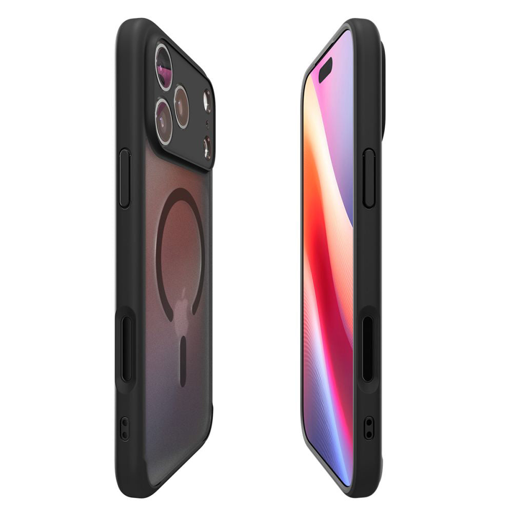 Puzdro MagSafe pre Apple iPhone 17 Pro, Spigen, Ultra Hybrid, Saténová čierna