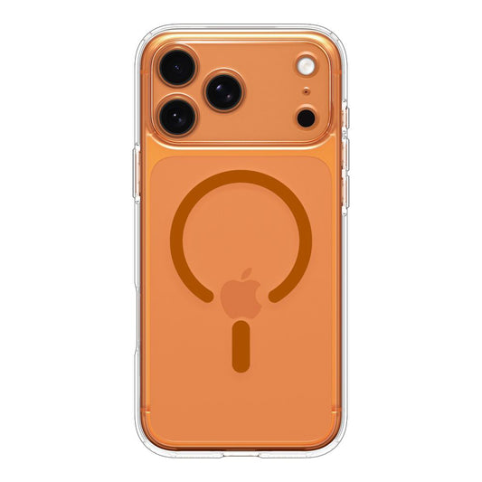 Puzdro MagSafe pre Apple iPhone 17 Pro, Spigen, Ultra Hybrid, Transparentné Oranžové ACS11112