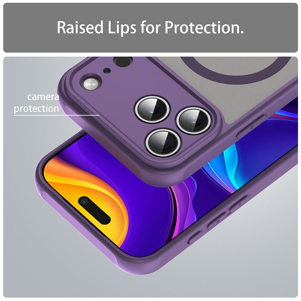 Puzdro MagSafe pre Apple iPhone 17 Pro, Techsuit, HaloFrost II, Fialová