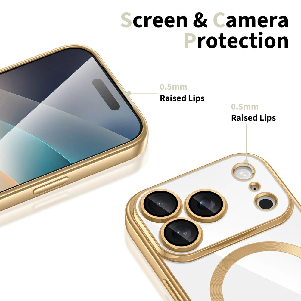 Puzdro MagSafe pre Apple iPhone 17 Pro, Techsuit, Luxury Crystal, Ružová
