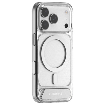 Puzdro MagSafe pre Apple iPhone 17 Pro, Torras, Pstand, Transparenté