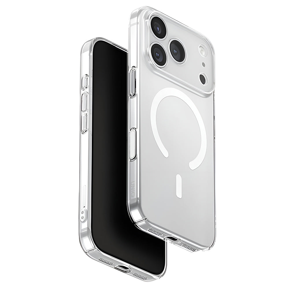 Puzdro MagSafe pre Apple iPhone 17 Pro, UNIQ, AirSuit MagClick, Priehľadné