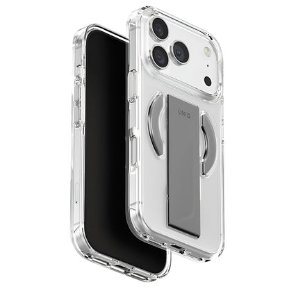 Puzdro MagSafe pre Apple iPhone 17 Pro, UNIQ, Heldro Air MagClick, Transparentné Sivé