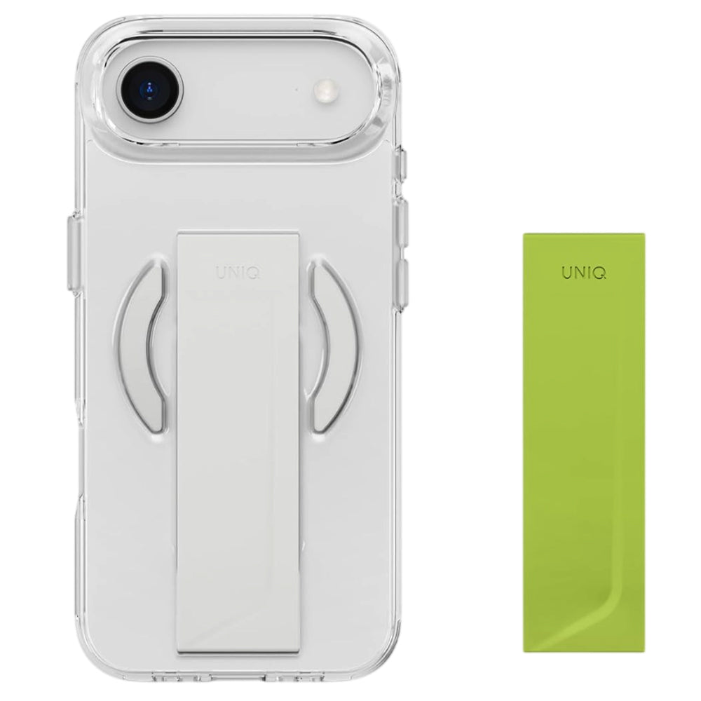 Puzdro MagSafe pre Apple iPhone 17 Pro, UNIQ, Heldro Air MagClick, Transparentné Sivé