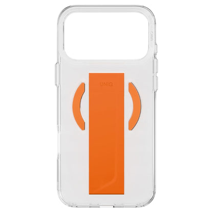 Puzdro MagSafe pre Apple iPhone 17 Pro, UNIQ, Heldro Air MagClick, Priehľadná Oranžová