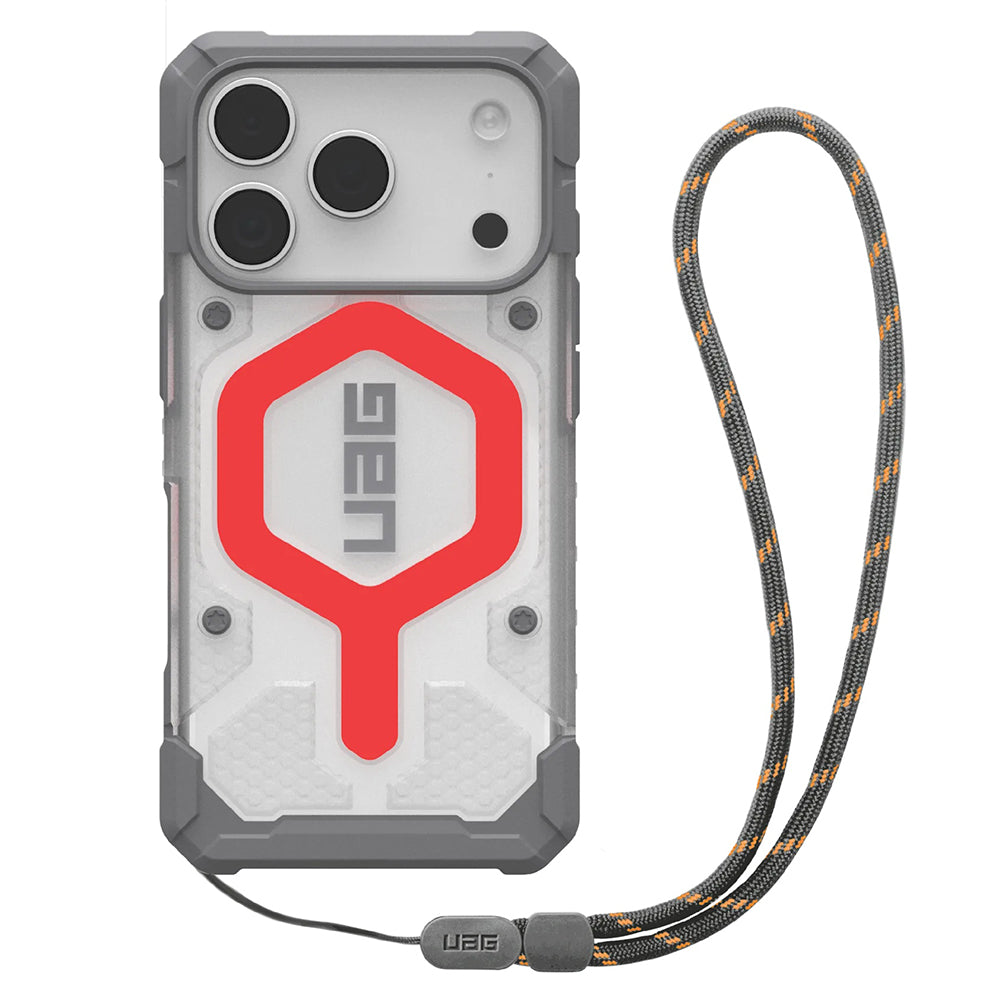 Puzdro MagSafe pre Apple iPhone 17 Pro, Urban Armor Gear, Pathfinder Clear with Lanyard, Ružové
