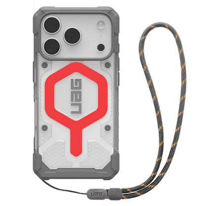 Puzdro MagSafe pre Apple iPhone 17 Pro, Urban Armor Gear, Pathfinder Clear with Lanyard, Ružové