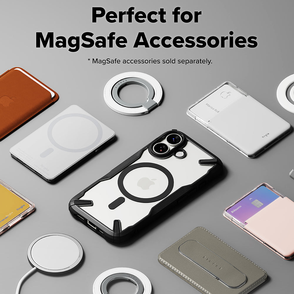Puzdro MagSafe pre Apple iPhone 17, Ringke, Fusion X, Čierne